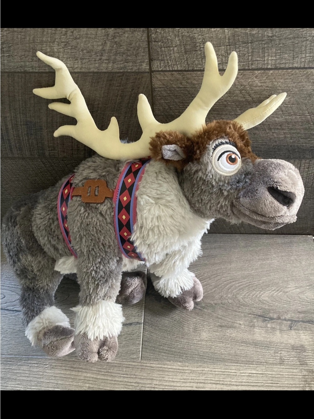 SVEN Reindeer Plush Frozen Movie Stuffed Animal Disney Parks Collection 16" EUC